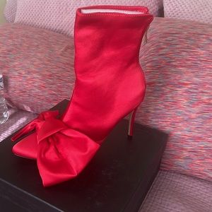 Red Bow Booties